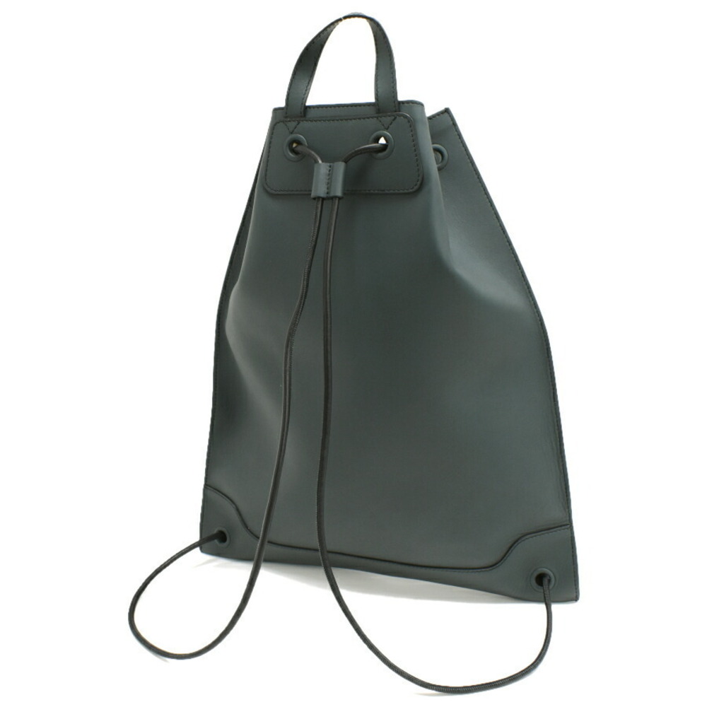 Burberry Graffiti Bonded Leather Drawcord Backpack Green - Picture 7 of 9